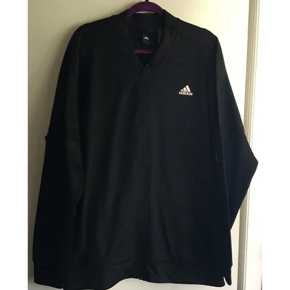Adidas Men s Climawarm Black Front Zip Up Jacket Size 2XL - Picture 1 of 9